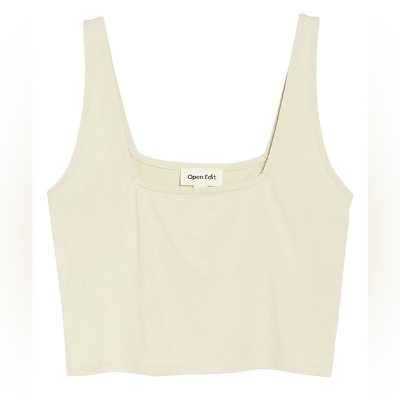 OPEN EDIT core sleep organic cotton & modal crop tank, XS - Picture 1 of 5